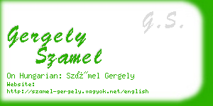 gergely szamel business card
